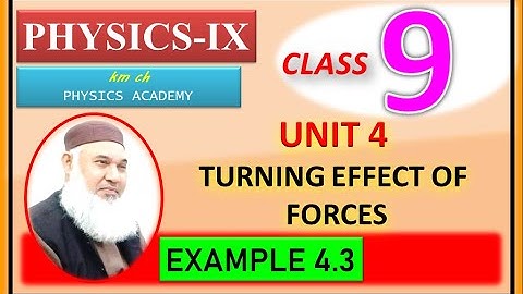 Example 4.3 | Unit 4 | Physics-IX | Class 9 | Turning effect of forces