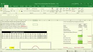 Excel Tutorial: Two-Sample Hypothesis Test with Unknown Variances (Equal, Two-Tailed)