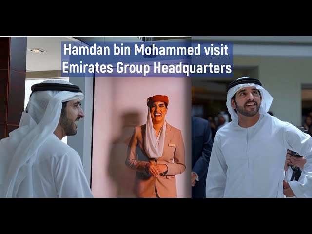 Sheikh Hamdan (فزاع 𝙁𝙖𝙯𝙯𝙖)  visit Emirates Group Headquarters class=