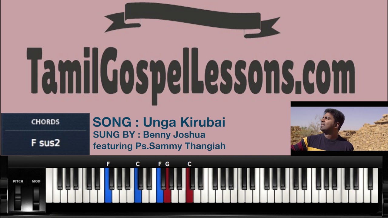 Unga Kirubai   Ps Benny Joshua Keyboard lesson   Chords   Tamil Gospel Lessons
