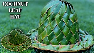 Cara Membuat Topi Dari Daun Kelapa || Coconut Leaf Hat
