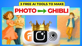 3 FREE AI Apps To Make PHOTO into Ghibli Style Art | Ghibli Tutorial WITHOUT ChatGPT
