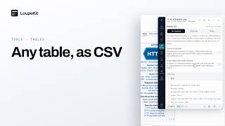 Tables — lift any table off the page as CSV | LoupeKit