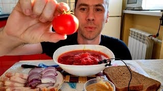 МУКБАНГ/Борщ/Вечная жизнь или миллион долларов/MUKBANG/eating show/не ASMR/먹방