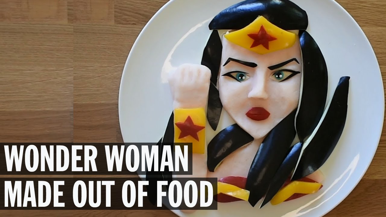 Wonder Woman Sculpted Out of Food  Food Network