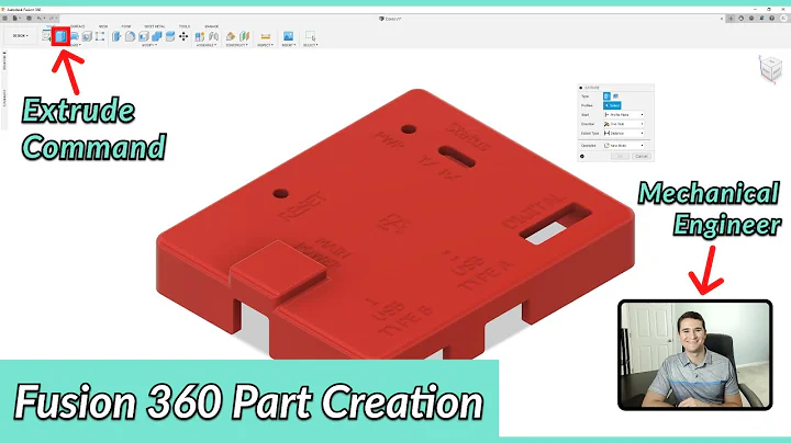 Extrude & Thin Extrude Command - Fusion 360 Part Tutorial | Fusion 360 IN DEPTH