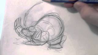 Animating in class, (demo by Scott T. Petersen, of a character jumping)