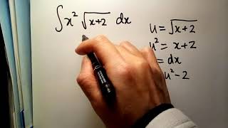 Calculus 2: Integration by u-substitution (involving square root)