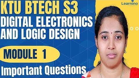 S3 Digital Electronics & Logic Design module 1 model question workout
