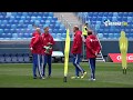 Тренировка сборной России перед матчем с Бельгией