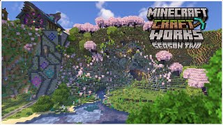 Decorating a hillside in Minecraft - Craftworks SMP