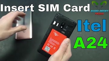 Itel A24 Insert The SIM Card