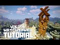 Minecraft: How to Build a Viking Watchtower (Snowy Viking Village Tutorial)