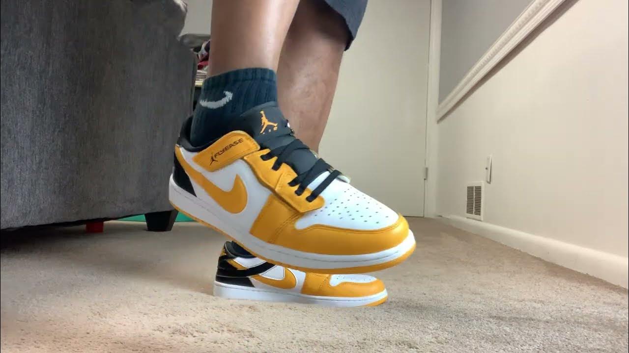 “ON FOOT” AIR JORDAN 1 LOW FLYEASE (TAXI) “REVIEW” - YouTube