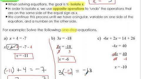 3.5 - Solving Two-Step Equations (Video Lesson)