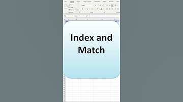Short: How to use index and match