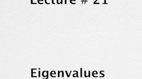 Eigenvalues #swayamprabha #CH38SP