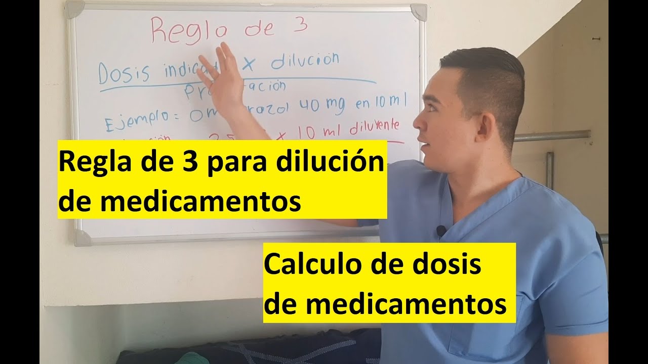 Regla de tres para dilución de medicamentos - YouTube
