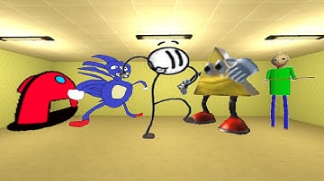 Henry Stickmin, Sanic, Baldi, Scary Among Us and Dancing Triangle Nextbot Gmod | Garry