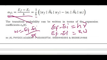 PGTRB PHYSICS   QM  TIME DEPENDENT PERTURBATION  CONSTANT PERTURBATION