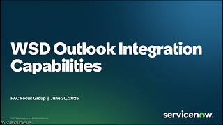 WSD Outlook Integration Overview