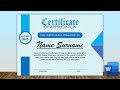 Certificate of Appreciation Design in MS Word | Certificate Template Design