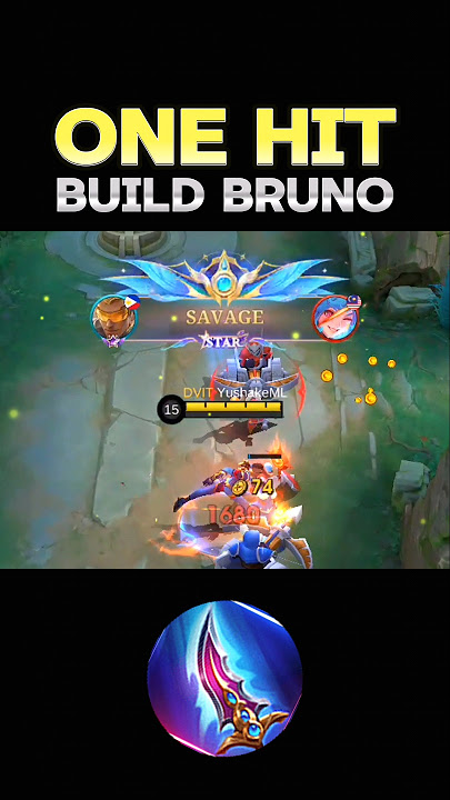 😱 WATCH THIS - BEST BUILD BRUNO 2024❓(ONE HIT) ~ MLBB 🔥 #mobilelegends #onehitbuild #bruno #shorts