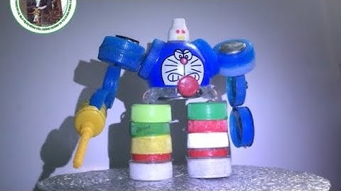 LÀM ROBOT BẰNG NẮP CHAI NHỰA