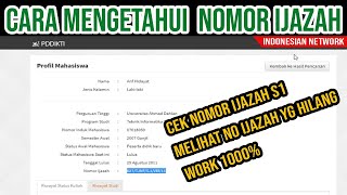 Cara Mengetahui Nomor Ijazah S1  Cara Mengecek No Ijazah Yang Hilang