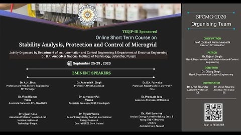DAY-1: Online STC on “Stability Analysis, Protection and Control of Microgrid" (SPCMG-2020)