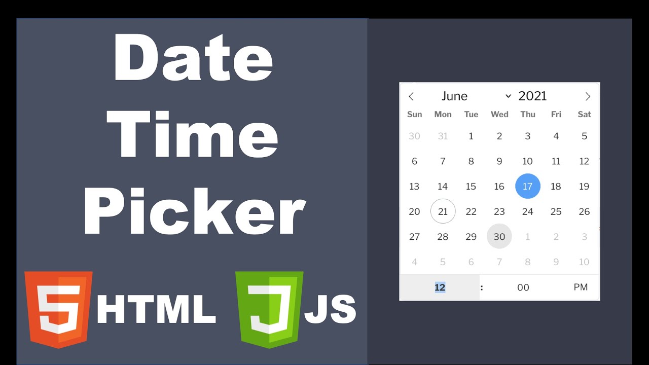 Input Date And Time In Html And Javascript || (Flatpickr.Js)