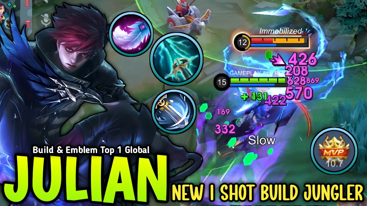 JULIAN NEW 1 SHOT BUILD & EMBLEM TO GET MAX DAMAGE 2024 (MUST TRY) - BUILD TOP 1 GLOBAL JULIAN