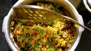 Masala rice recipe in pressure cooker easy and tasty masale bhat