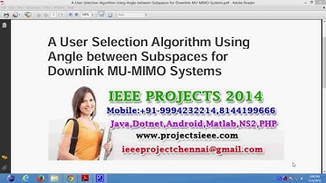 A User Selection Algorithm Using Angle between Subspaces for Downlink MU MIMO Systems