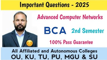 Advanced Computer Networks Important Questions 2025 BCA IV Semester 4th Sem ACN Imp Gunshot OU PU TU