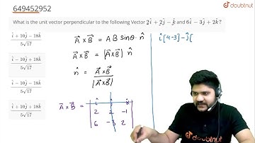 What is the unit vector perpendicular to the following Vector 2hat(i)+2hat(j)-hat(k) and 6hat(i)...