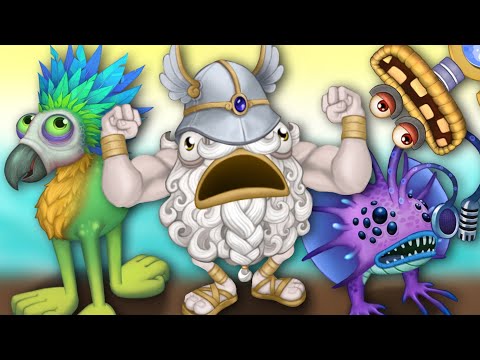 New Mimic and Wubbox plus Epic Spurrit and Phangler on Fire Oasis! (My Singing Monsters)