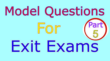 Question Bank 6: Model Question for Exit Exam, Part 5. Natural Resource Management;