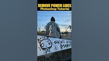 remove power lines in @Photoshop #photoshop #summeronshorts #communityxadobe #photoshoptutorial