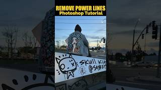 remove power lines in @Photoshop #photoshop #summeronshorts #communityxadobe #photoshoptutorial