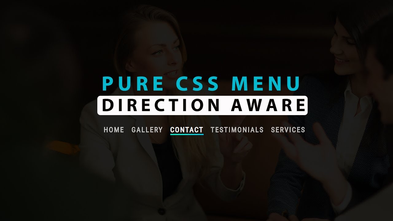 Pure CSS Direction Aware Menu Effect in HTML CSS - CSS Effects