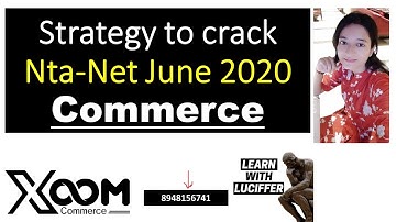 Strategy to crack jrf in Nta Net Commerce || June 2020|| UGC NTA NET || 8948156741