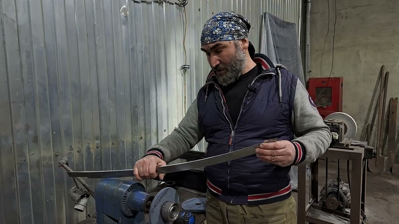 Урок по слесарной обработке клинка Кавказской шашки  2 - часть 