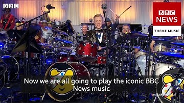 Weatherman Owain Plays EPIC BBC News Theme for Children in Need Drumathon with his fellow Drummers