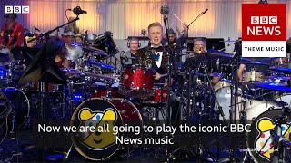 Weatherman Owain Plays EPIC BBC News Theme for Children in Need Drumathon with his fellow Drummers