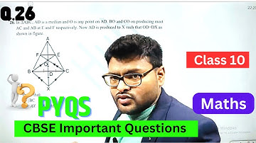 In ΔABC, AD is a median and O is any point on AD. BO and CO on producing meet AC and AB at E and F