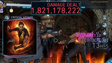 3 Stars Scorpion + Raiden Almost 2 Billion Damage ( No Raven/P2W Artifacts) Injustice 2 Mobile