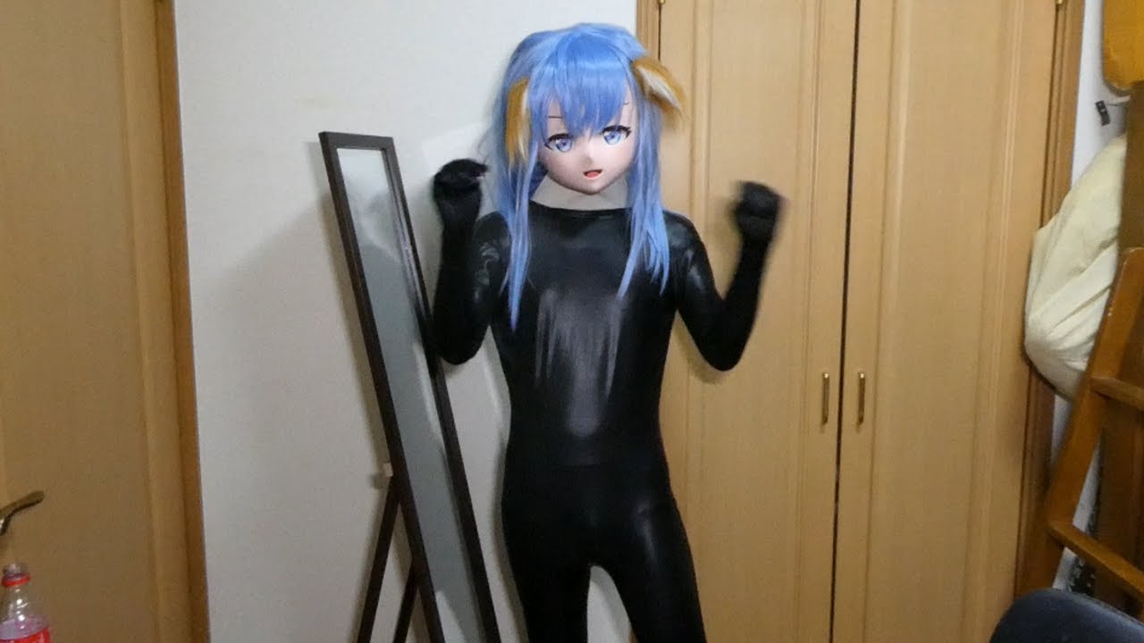 美少女着ぐるみ 全身タイツ kigurumi ZENTAI - YouTube
