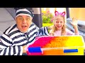 Nastya and a policeman learns the safety rules for children. Useful video for children