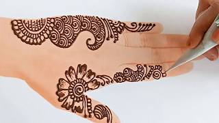 Latest easy arabic henna mehndi design - tattoo | ASMR screenshot 4